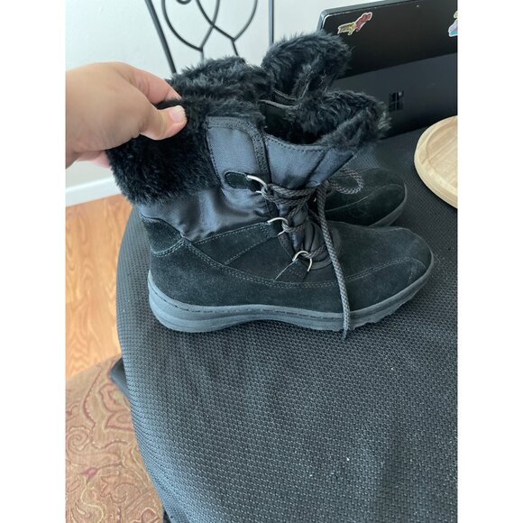 Bare Traps Women Sunta Black Lace Up Winter Snow Boots Size 7.5 - Picture 2 of 8